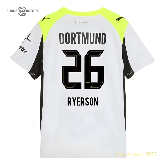 Match-Day 2025-2026 Borussia Dortmund Away Shirt (Kids) (Ryerson 26)