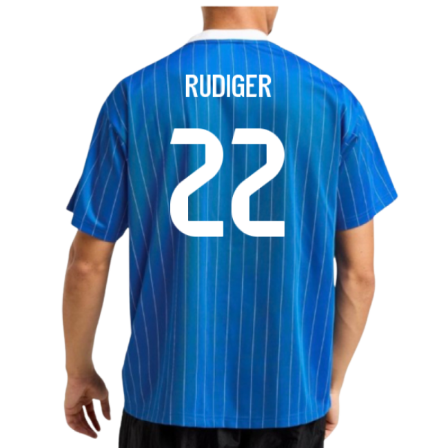 2025-2026 Real Madrid Icon Shirt (Blue) (Rudiger 22)