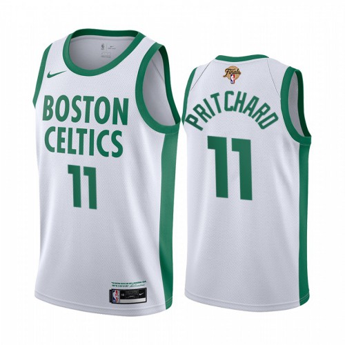White Boston Celtics #11 Celtics Jersey - Fabric NBA Fan Apparel