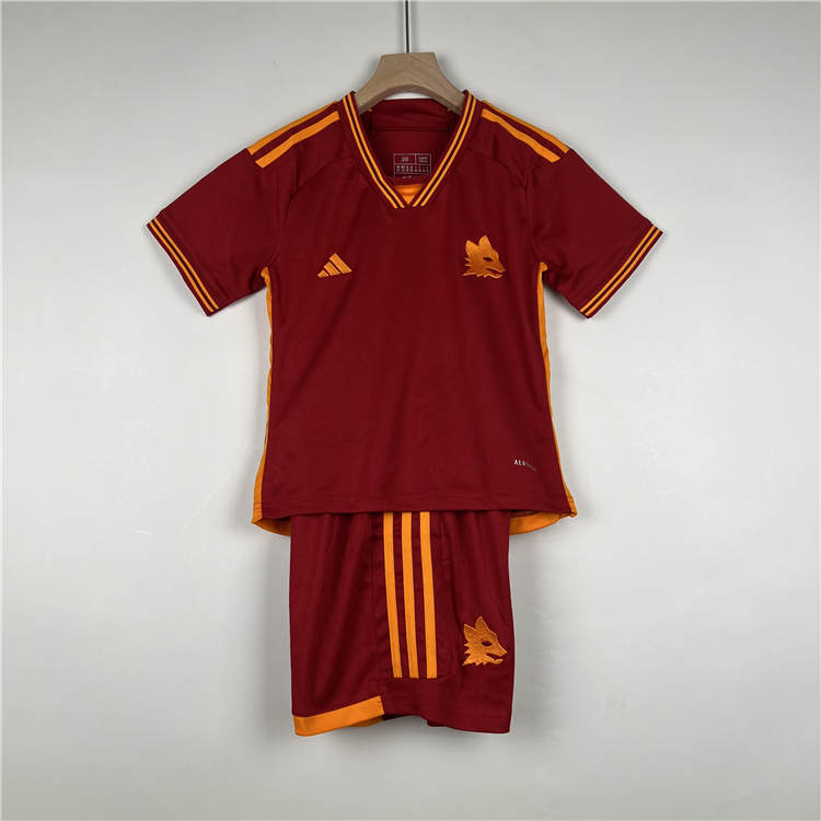 Kids AS Roma 2324 Home Kit ShirtShorts - Official Replica 18780