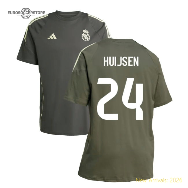 2025-2026 Real Madrid Training Tee (Utility Grey) (Huijsen 24)