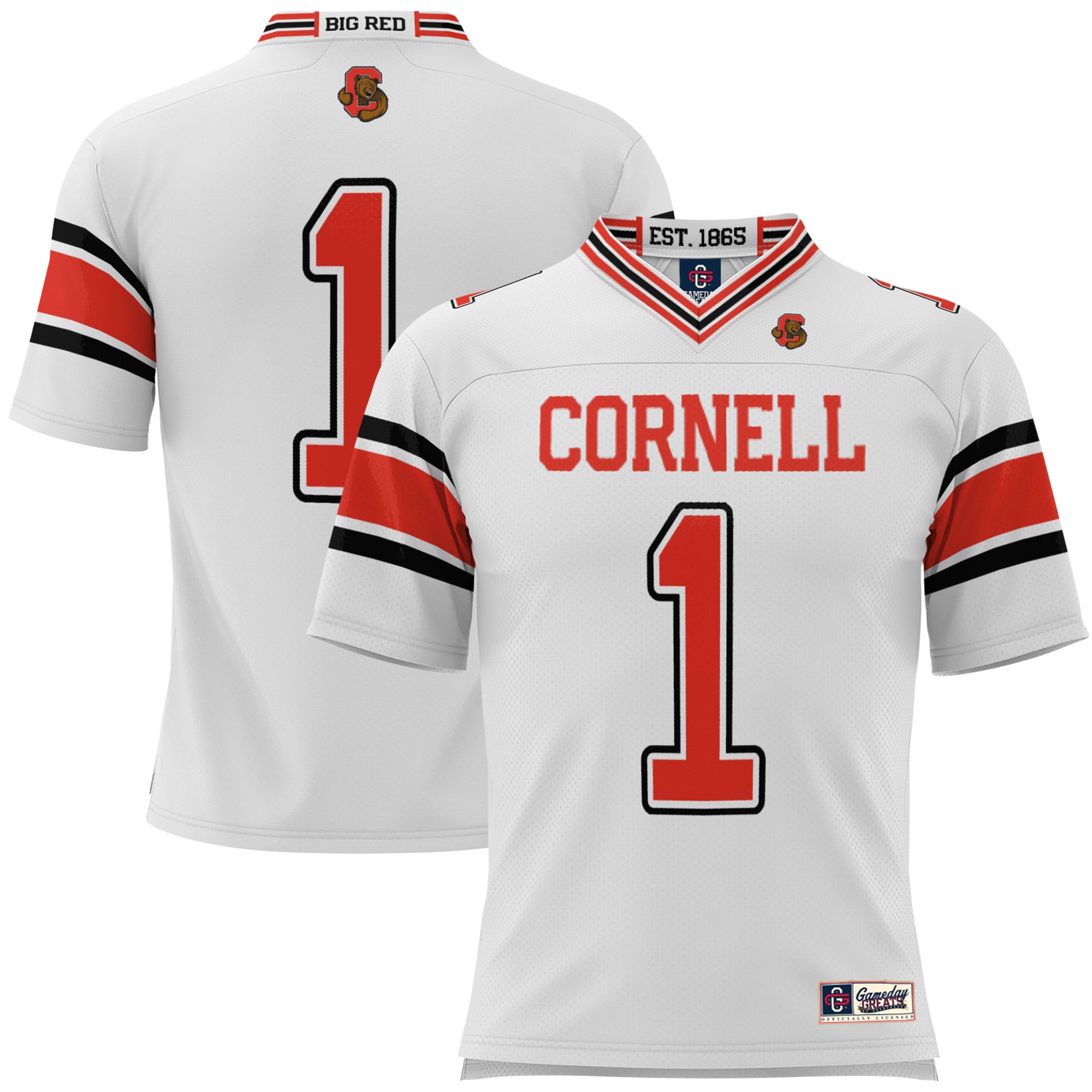[Youth] Cornell Big Red #1 Football Jersey - White | Stadium Series 2026