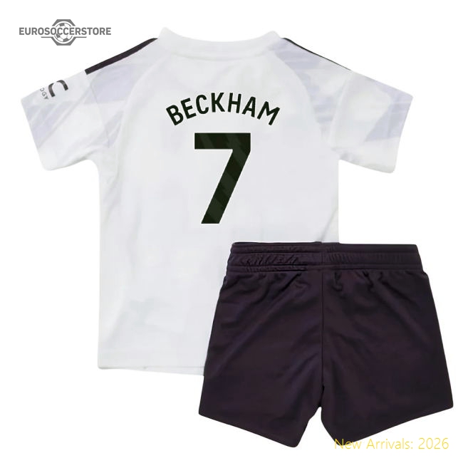 Official 2025-2026 Man Utd Away Baby Kit (beckham 7) - Premium