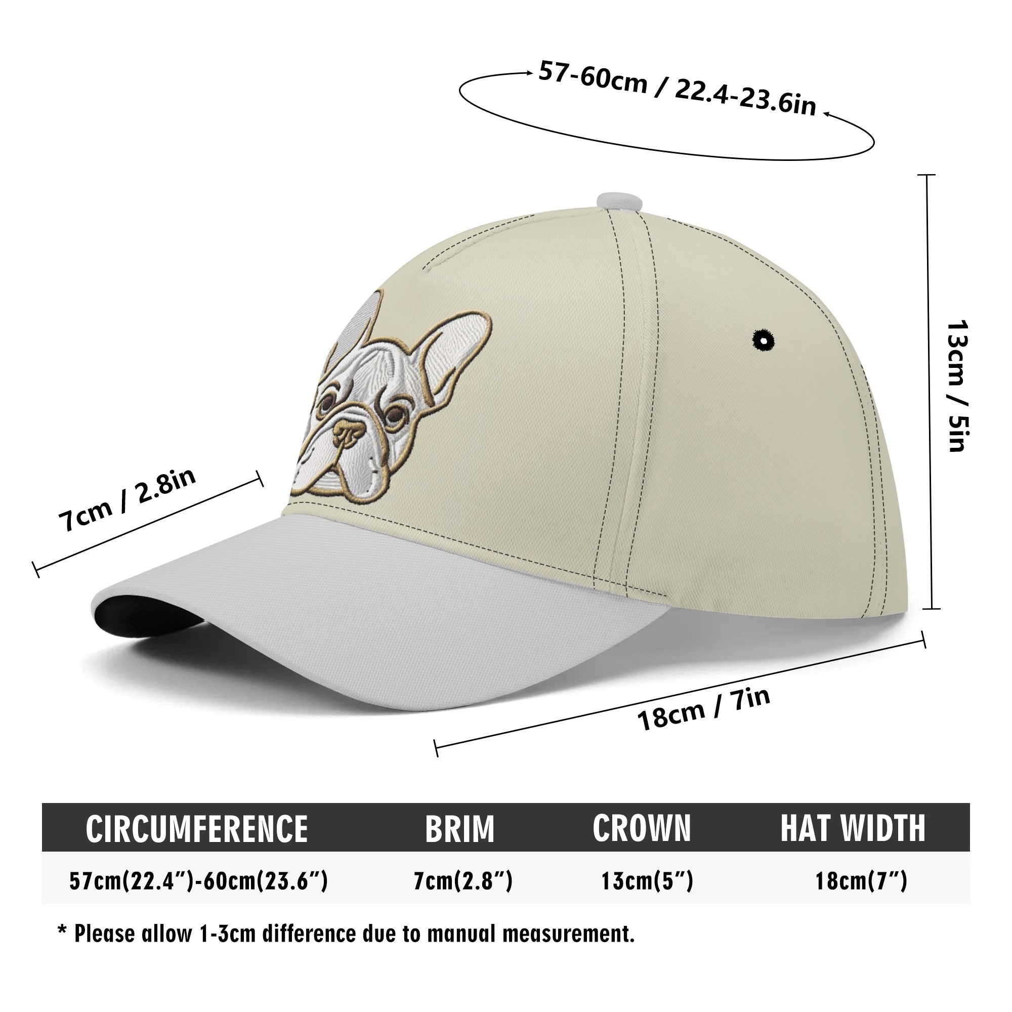 Vet-recommended Bulldog Willow - Non-slip Baseball Cap Summer Wear