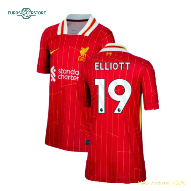 2024-2025 Liverpool Kids Kid-approved Jersey Elliott Climacool