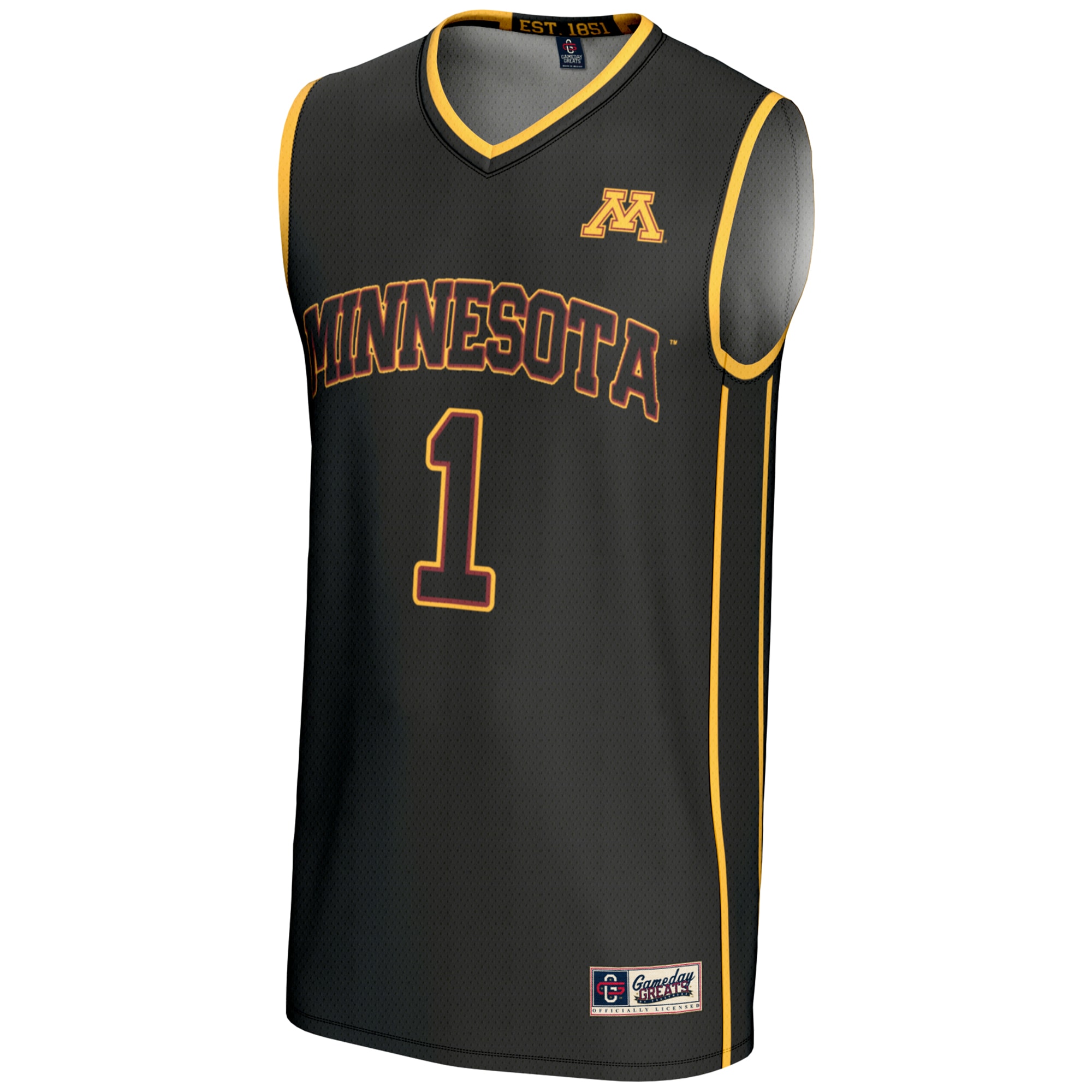[DDG] Minnesota Golden Gophers GameDay Greats Youth Lightweight Basketball Jersey - Black