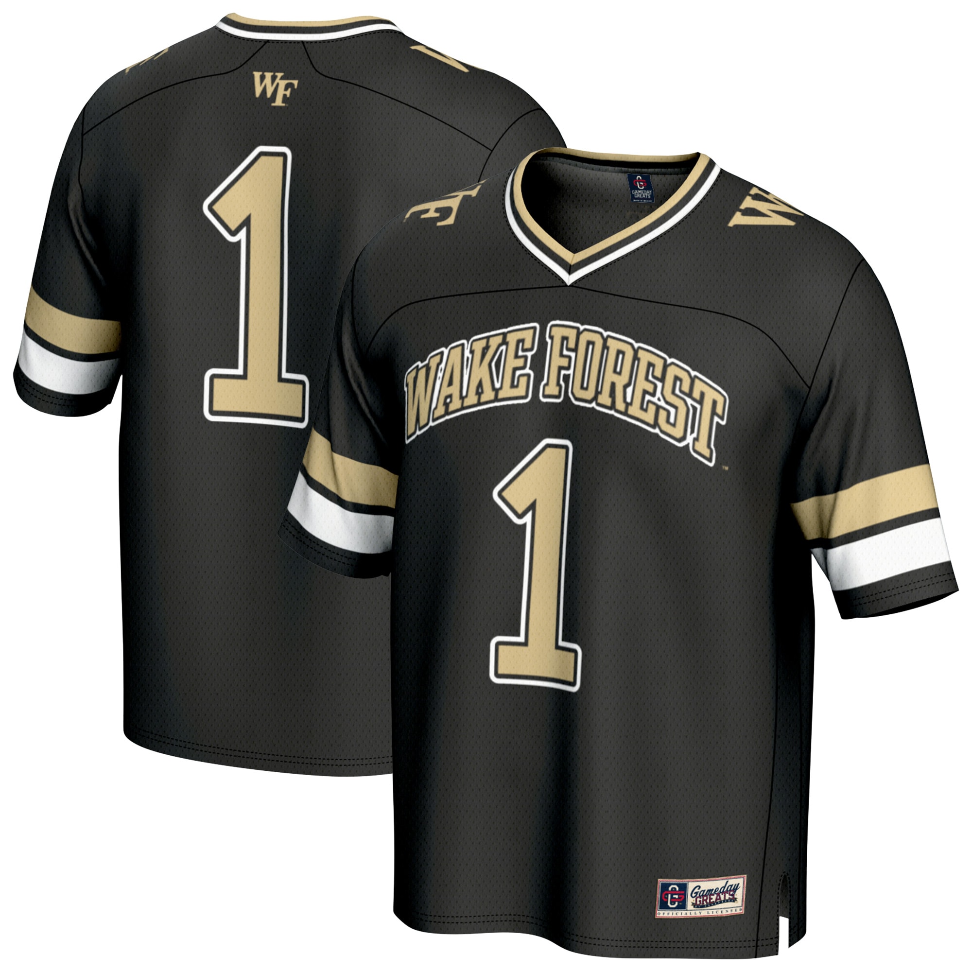 #1 Wake Forest Demon Deacons GameDay Greats Youth Collegiate Football Fashion 2026 Season Football Jersey - Black