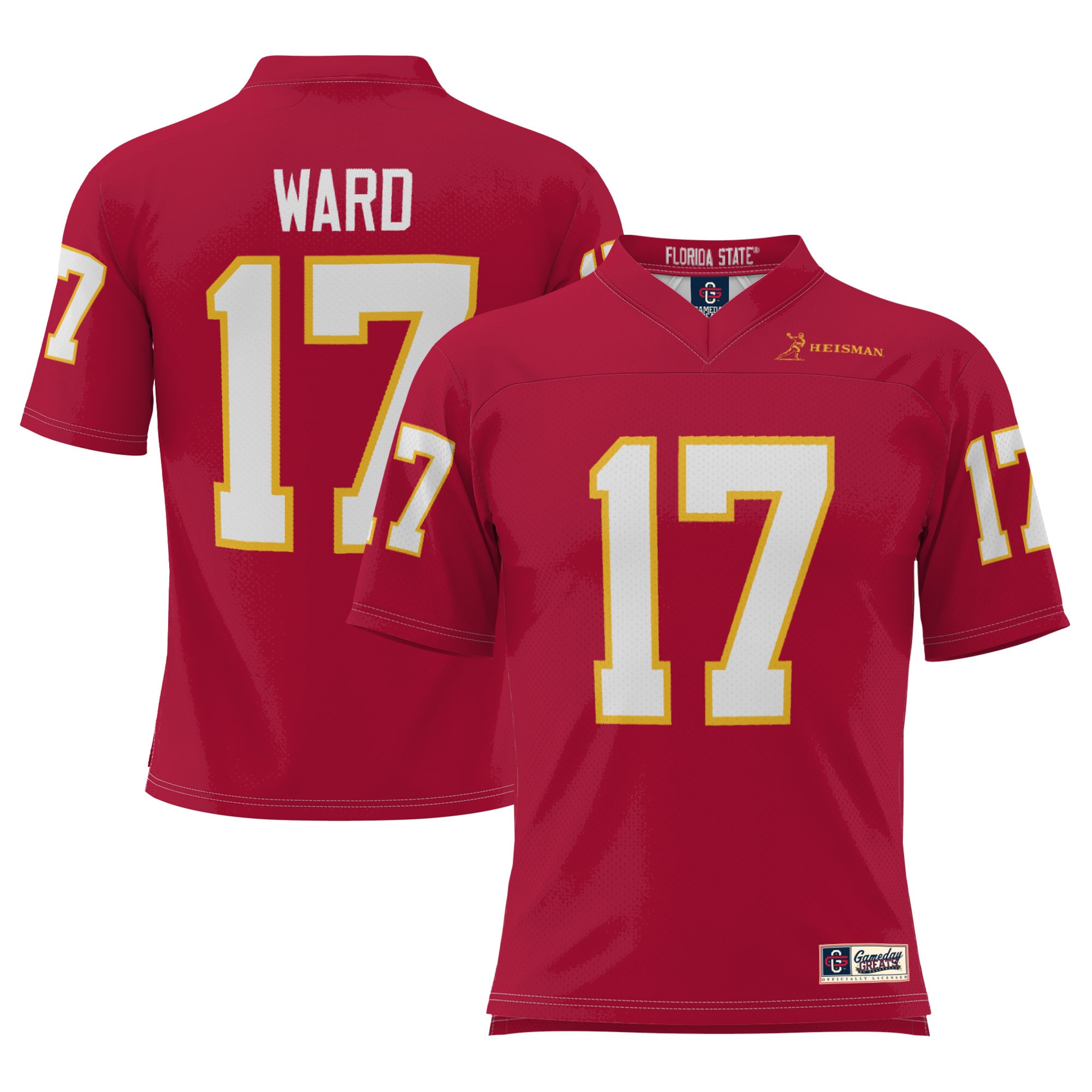 [NJP] Women's Charlie Ward Florida State Seminoles GameDay Greats Heisman Football Jersey - Garnet