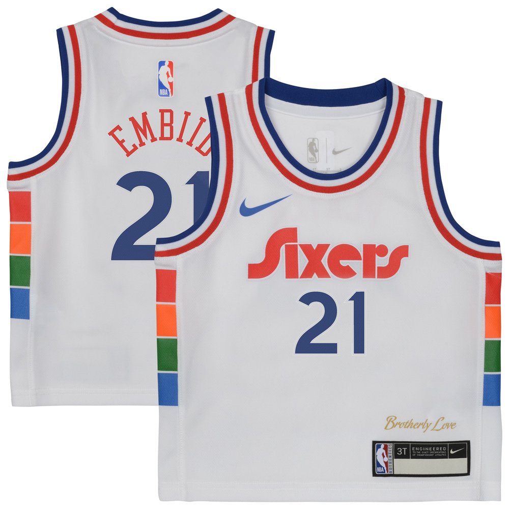 Pro Grade Philadelphia 76ers Joel Embiid White Jersey - City Edition