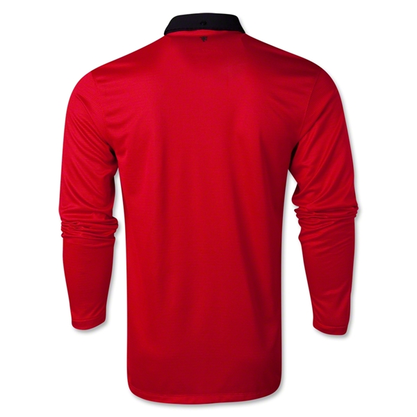 13-14 Manchester United Home Long Sleeve Jersey Shirt - Official