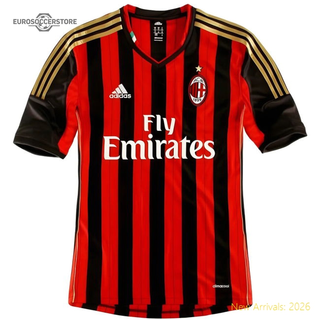 Ac Milan Home Premium Jersey Comfortable Breathable Official Design