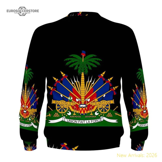 Haiti Coat Of Arms Sublimated Sweatshirt - Great Value - Fan Collection