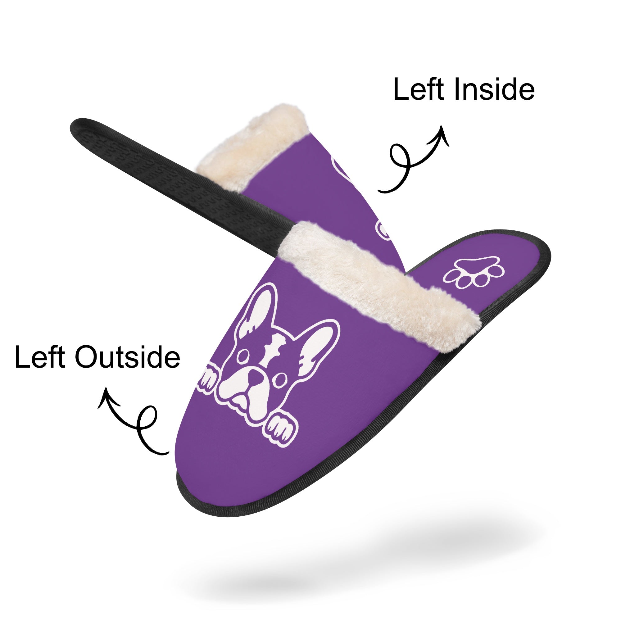 French Bulldog Murray Cozy Winter Slippers Non-Slip Paw Protection