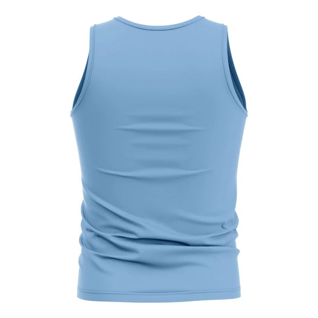 Top-Tier Rwanda Core Football Country Sleeveless Tee (Sky)
