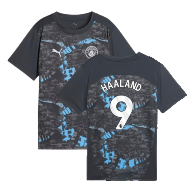 Man City Home Football Jersey 2024-20 - Haaland #9 L M S Kids