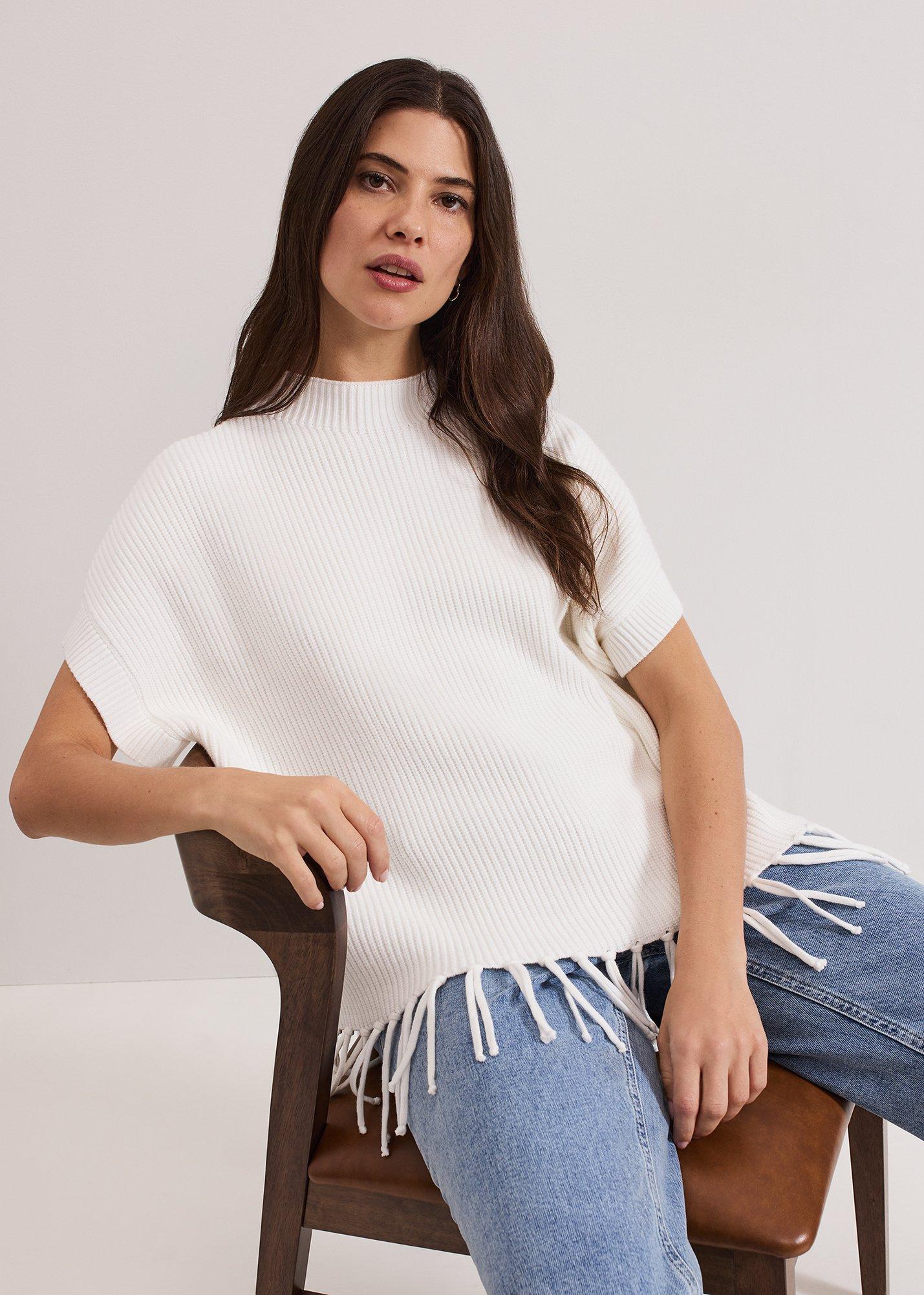Myleene Fringe Knit Tabard