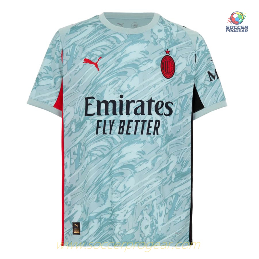 AC Milan Youthren's Home Soccer Football Shirt Soccer Football Shirt 2025-26 Edition Goalkeeper