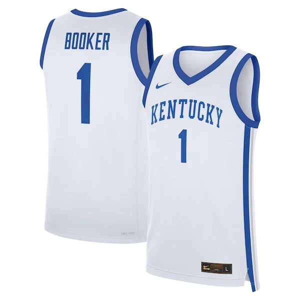 [NJP] Devin Booker #1 Kentucky Wildcats Performance Replica Basketball Jersey - White