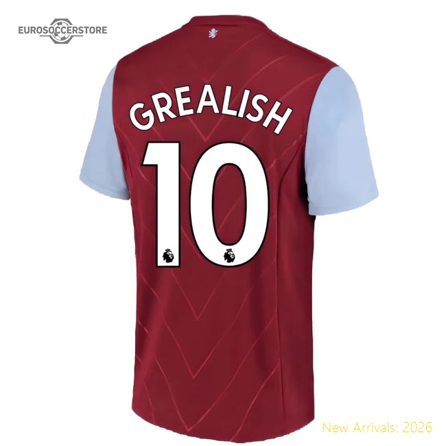 Authentic Official 2022-2023 Aston Villa Home Shirt GREALISH 10