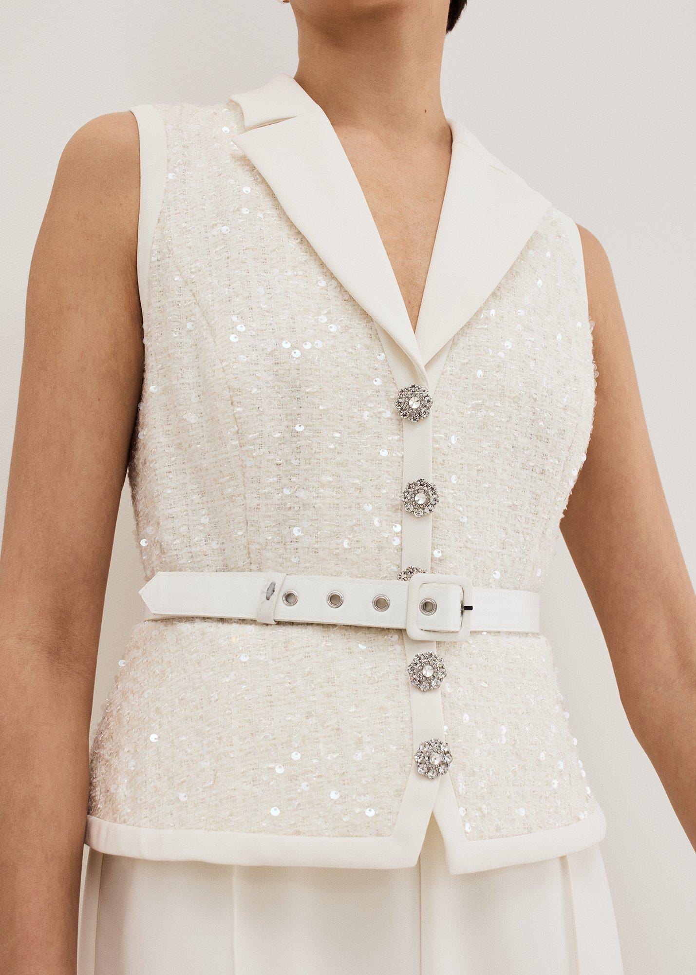 Ruby Sequin Bodice Wide Leg Jumpsuit