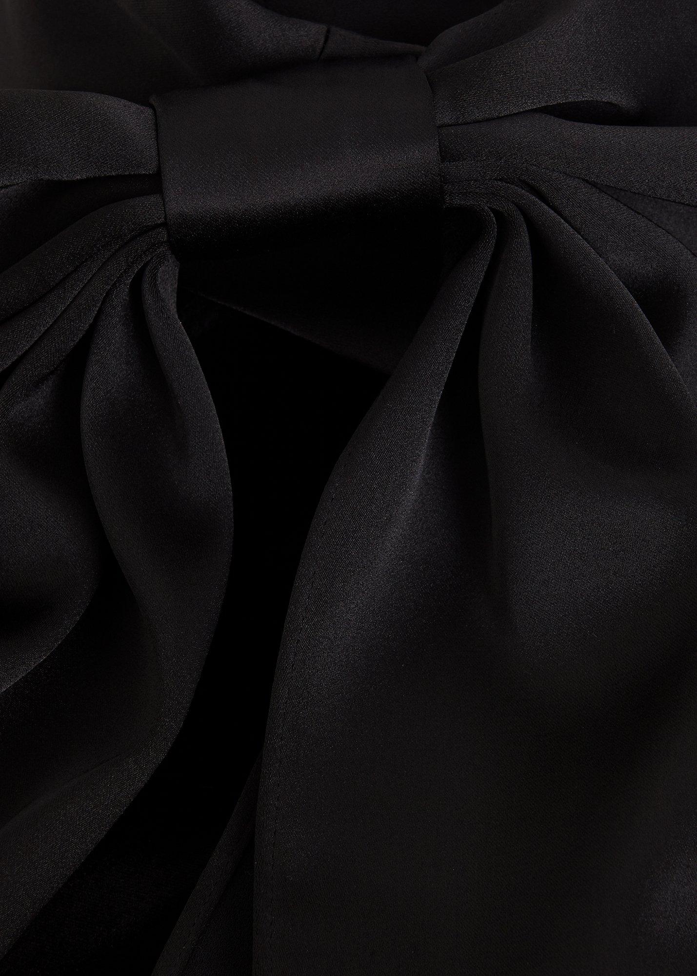 Sofia Black Velvet One Shoulder Dress