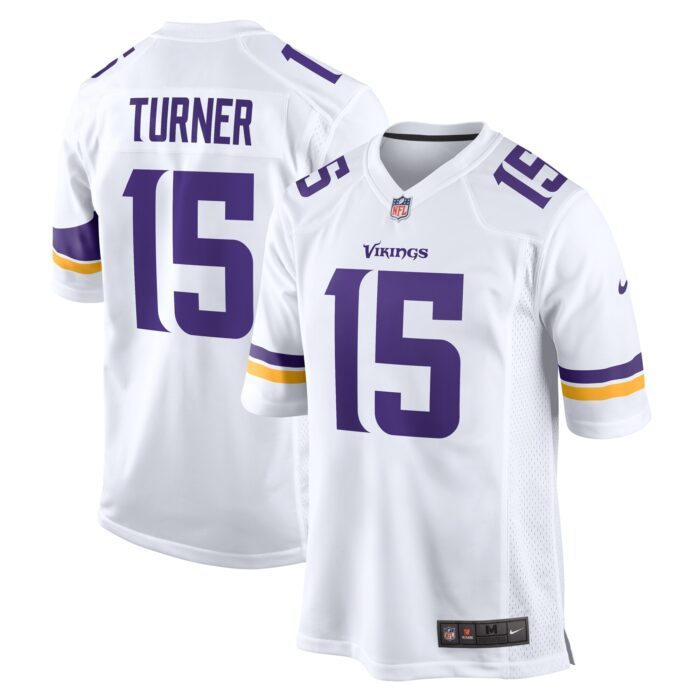 Men's Minnesota Vikings Dallas Turner Nike White Game Jers...