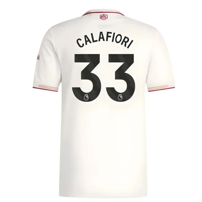 Arsenal 2025-20 Third Football Kit Calafiori 33 L S