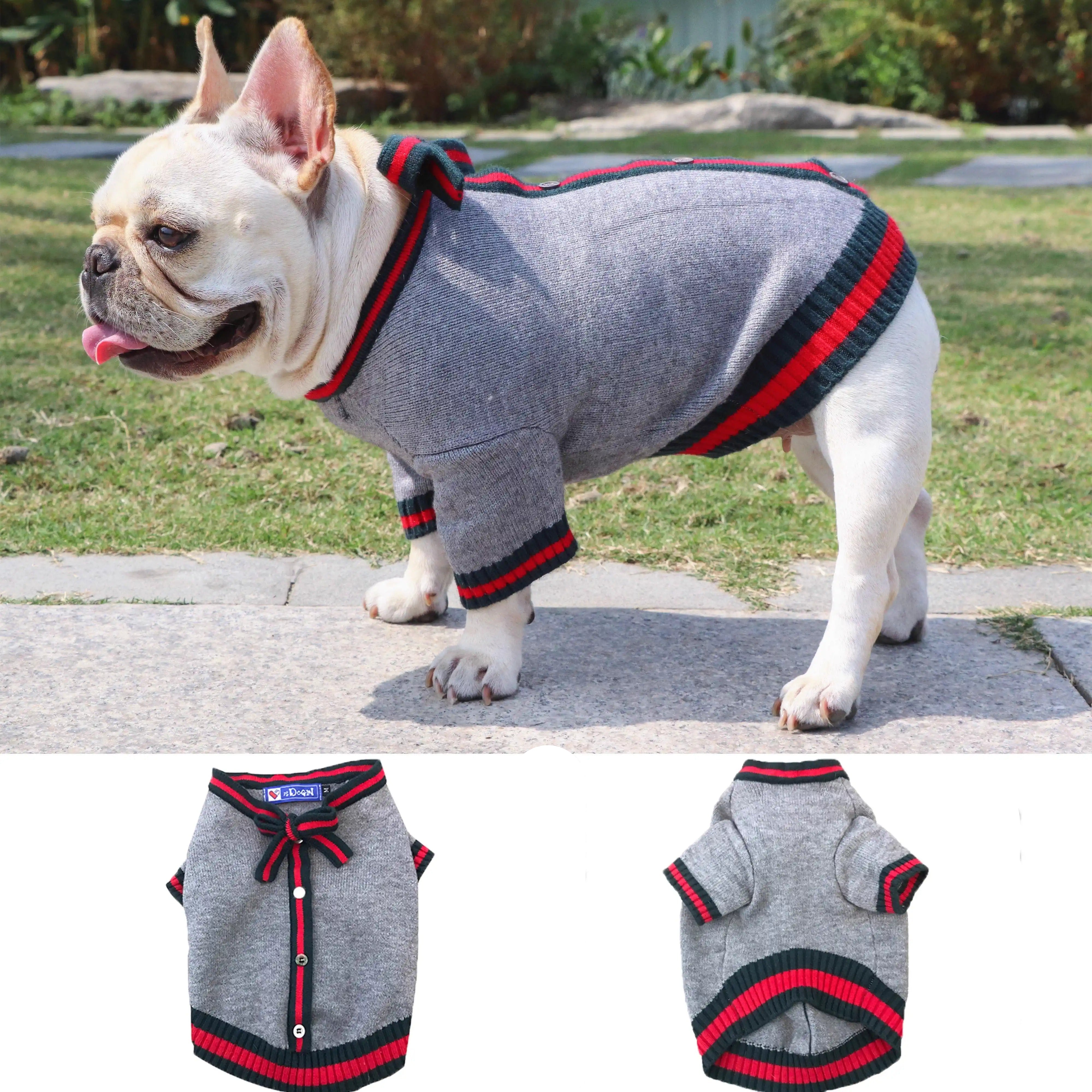 Black With Red Ribbon Design Frenchie Themed Wear | Premium Quality