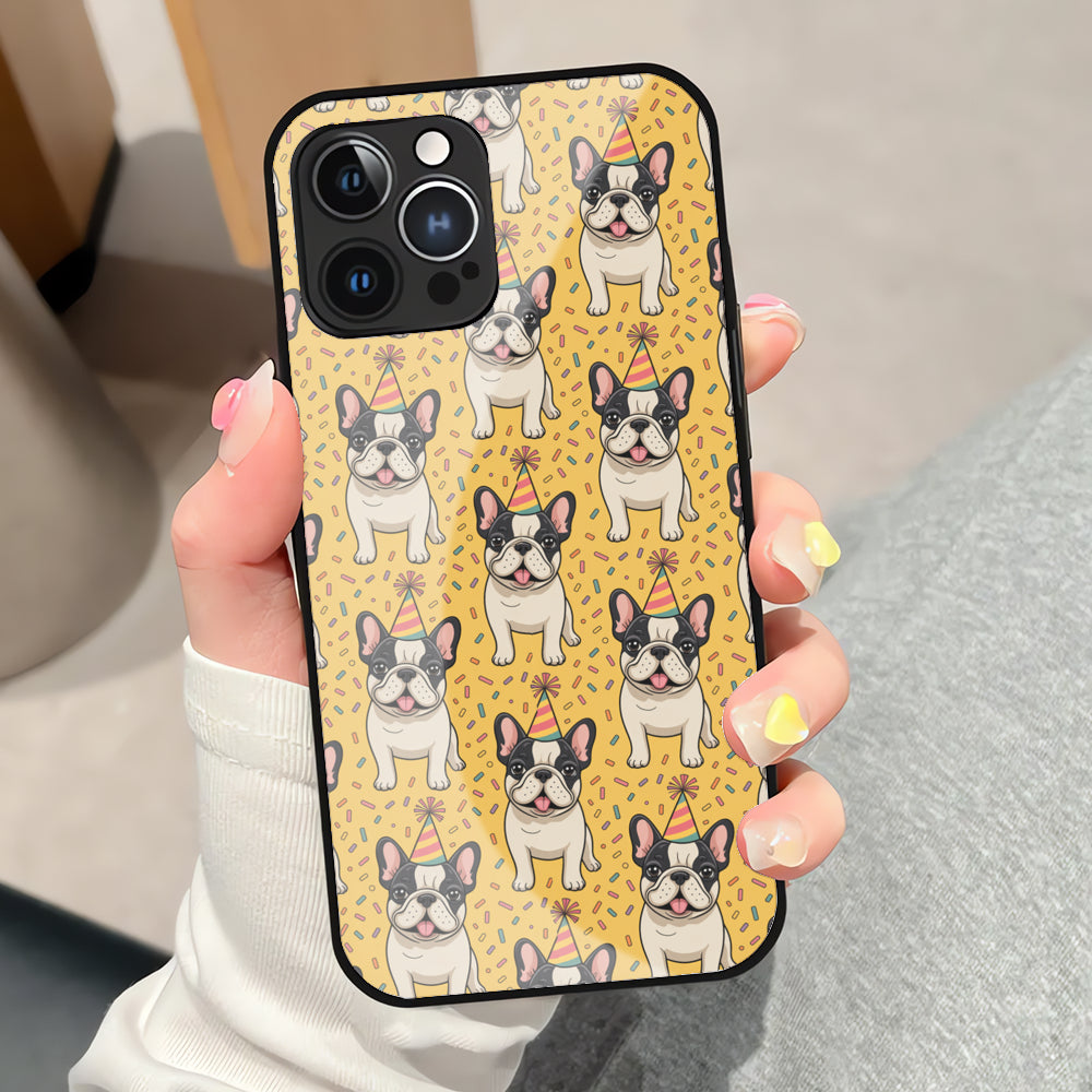 French Bulldog Lucky Iphone & Samsung Glass Case Useful Frenchie Gear