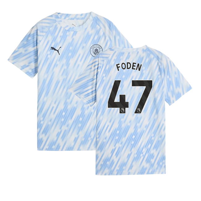 Foden 47 New Breathable Man City Home Soccer Jersey (Kids) (1)