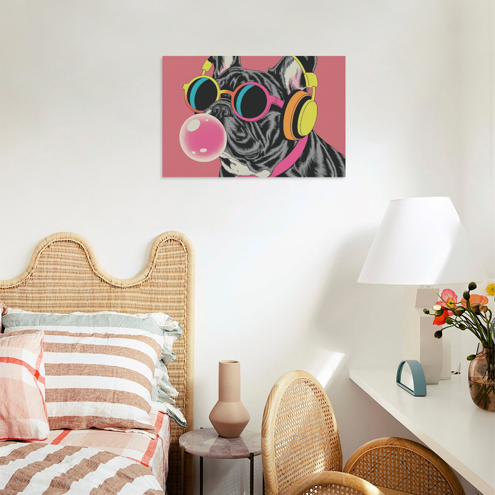 Violet - Adorable Frenchie canvas Wall Art