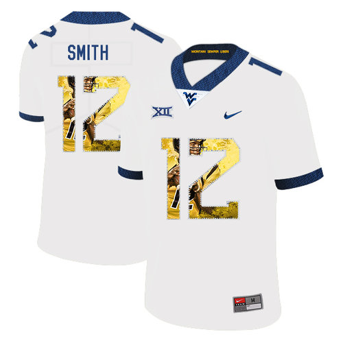 Men's None White 2024 match worn Geno Smith #12 durabl Jersey