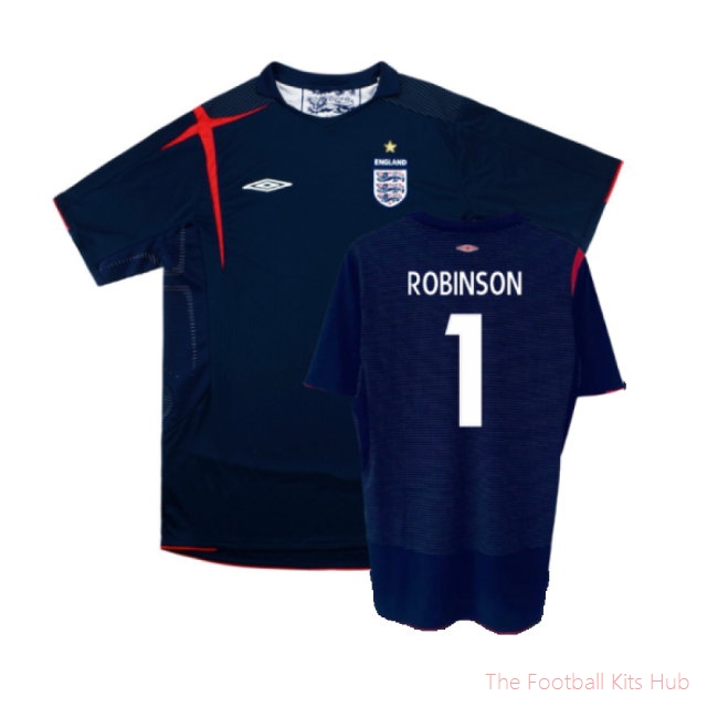 England 2005-07 GK Home Shirt (XL) (Excellent) (Robinson 1)
