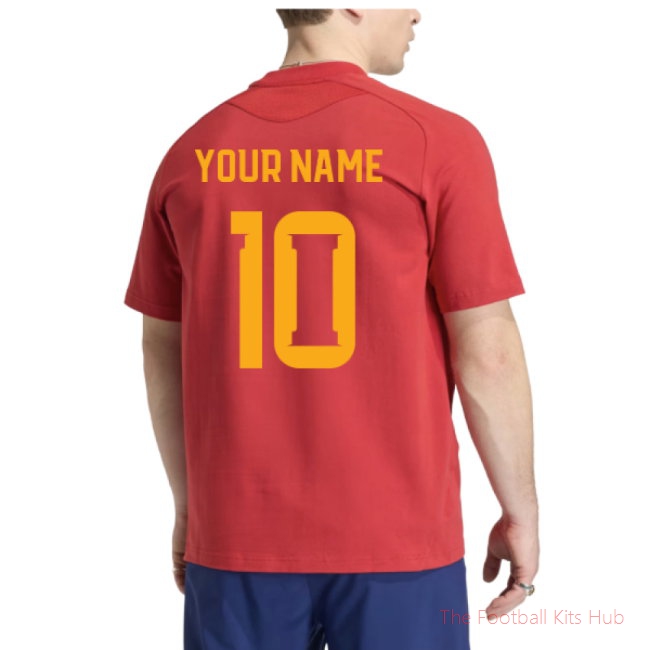 2026-2027 Spain Tiro Travel Tee (Red) (Your Name)