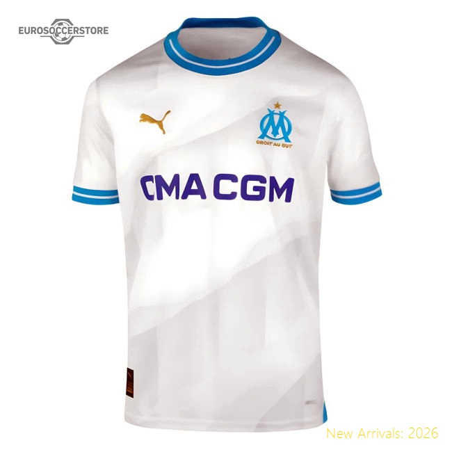 Marseille 2023-2024 Home Shirt Ligue 1 Training Wear Supporter Version