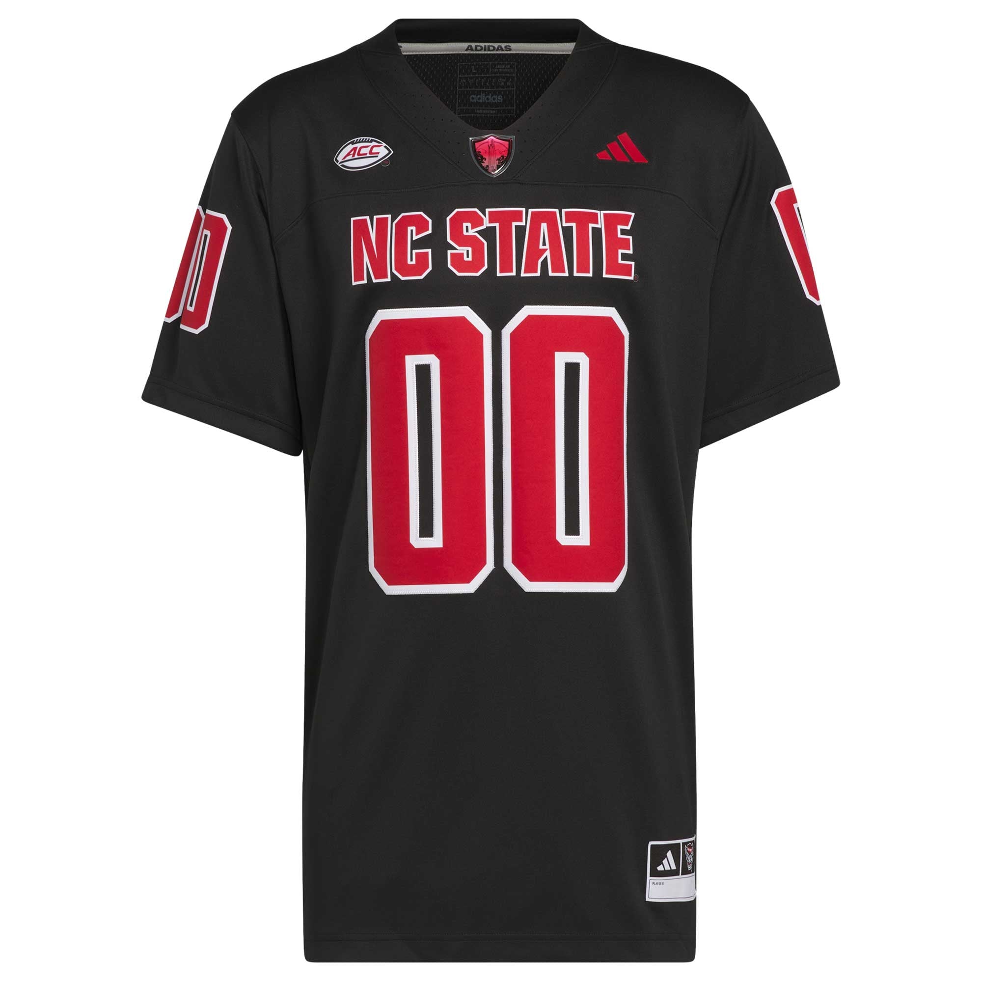 #00 NC State Wolfpack adidas Premier Strategy Jersey - Black