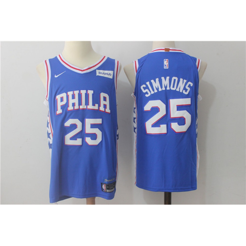 Game Day Vintage Men's PHI #25 Ben Blue Basketball Jersey