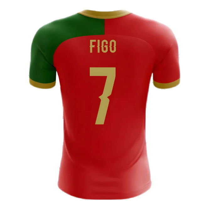 2025-2026 Portugal Flag Home Concept Football Shirt (Figo 7)