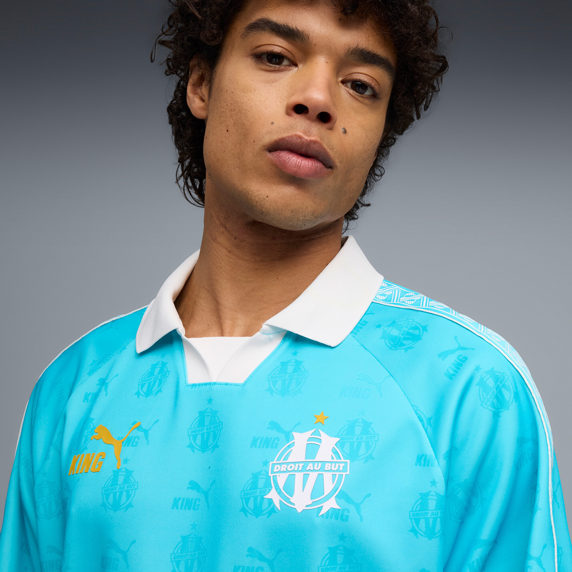 [LK] Olympique Marseille KING Retro Fashion Jersey - Turquoise