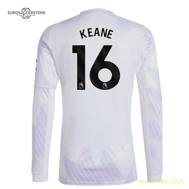 Superior 2025-2026 Man Utd Long Sleeve Away Shirt (keane 16)