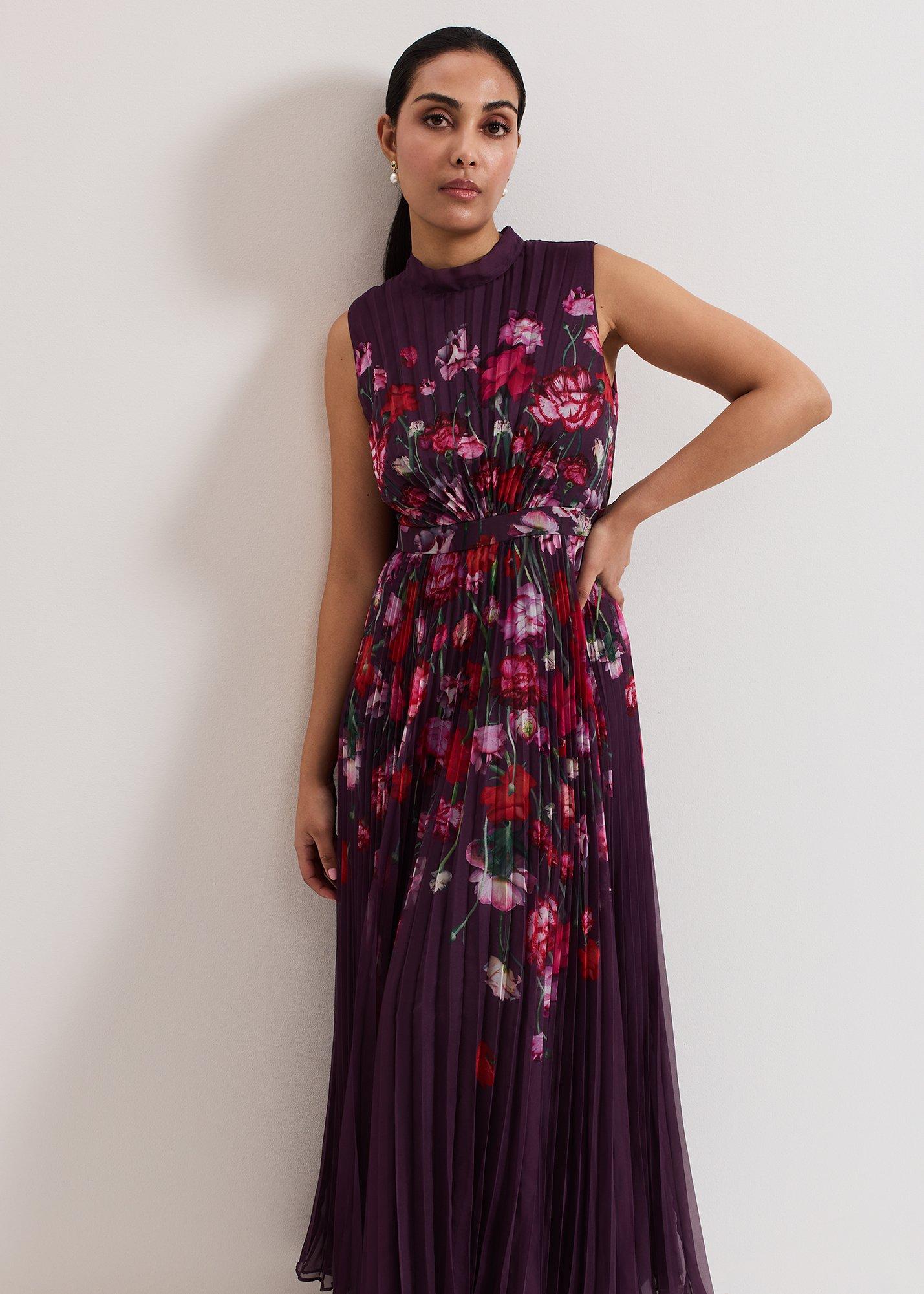Petite Dahlia Floral Maxi Dress
