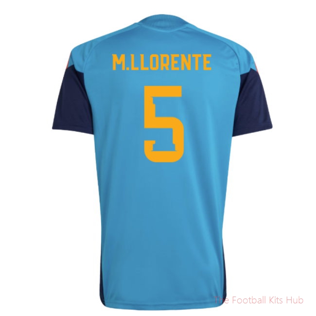 2026-2027 Spain Training Jersey (Bold Aqua) (M.Llorente 5)