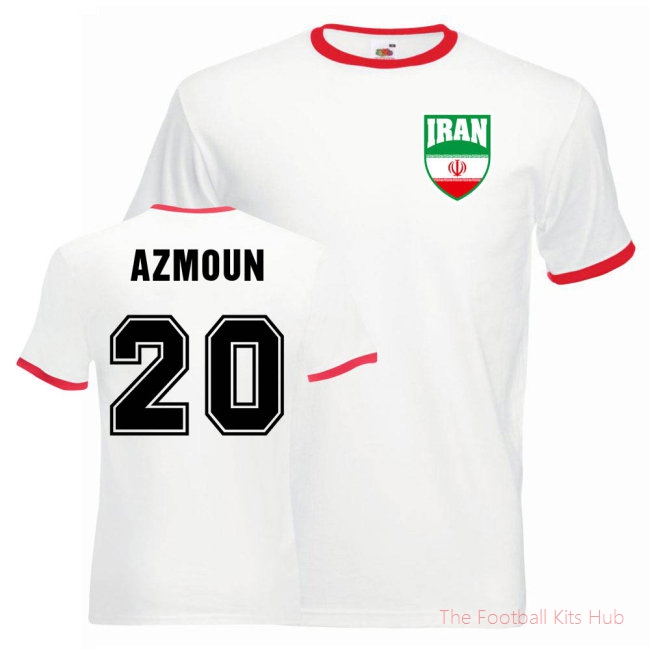 Sardar Azmoun Iran Ringer Tee (white-red)