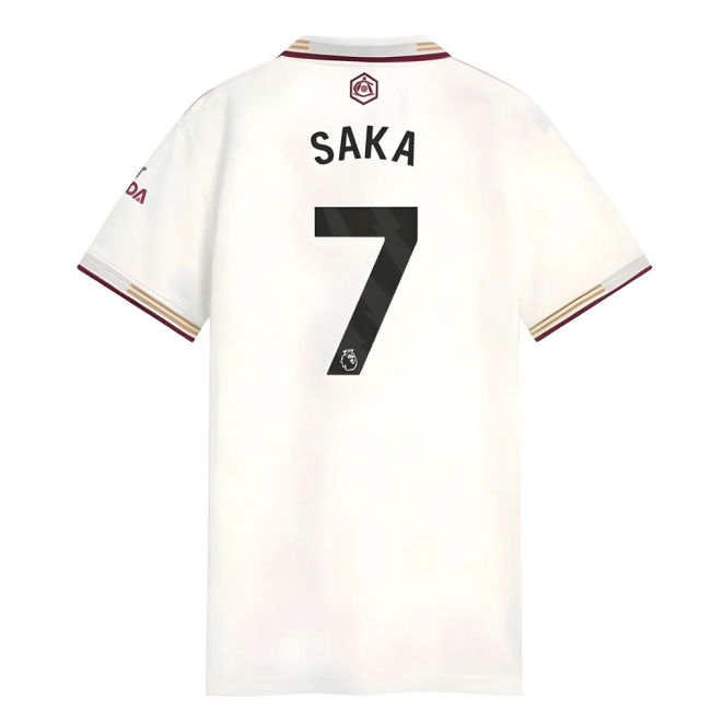 Arsenal Football Club Official 2025-2026 Home Shirt (Womens) (Saka ...