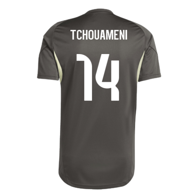 2025-2026 Real Madrid Training Jersey (Utility Grey) (Tchouameni 14...