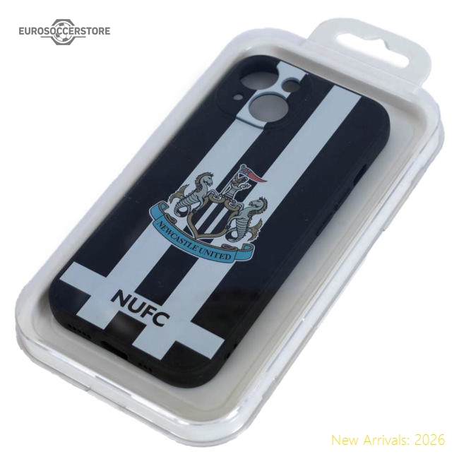 Newcastle United FC iPhone 15 Striped Silicone Case