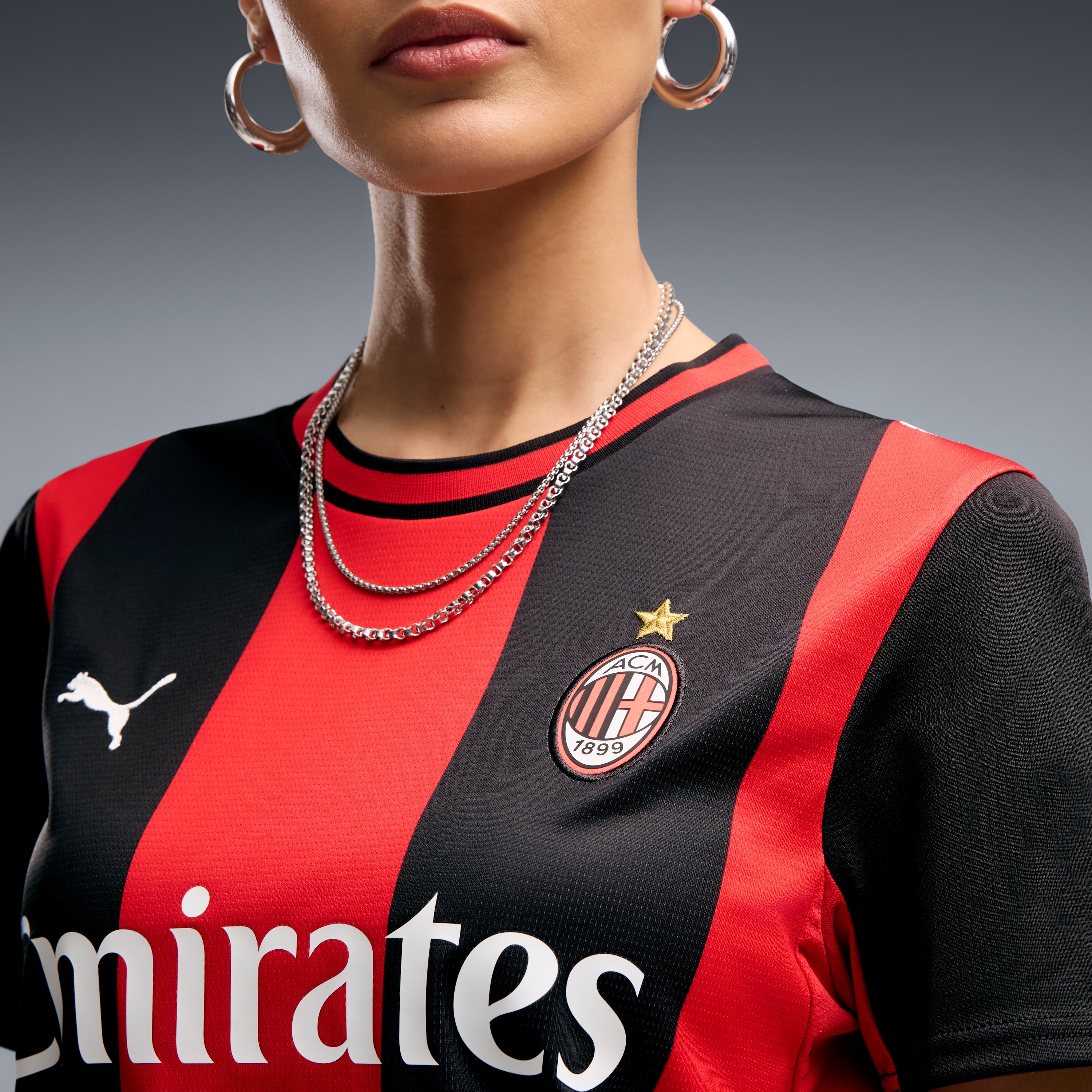 [SJH] AC Milan Women's 2026/27 Home Replica Jersey - Black/Red