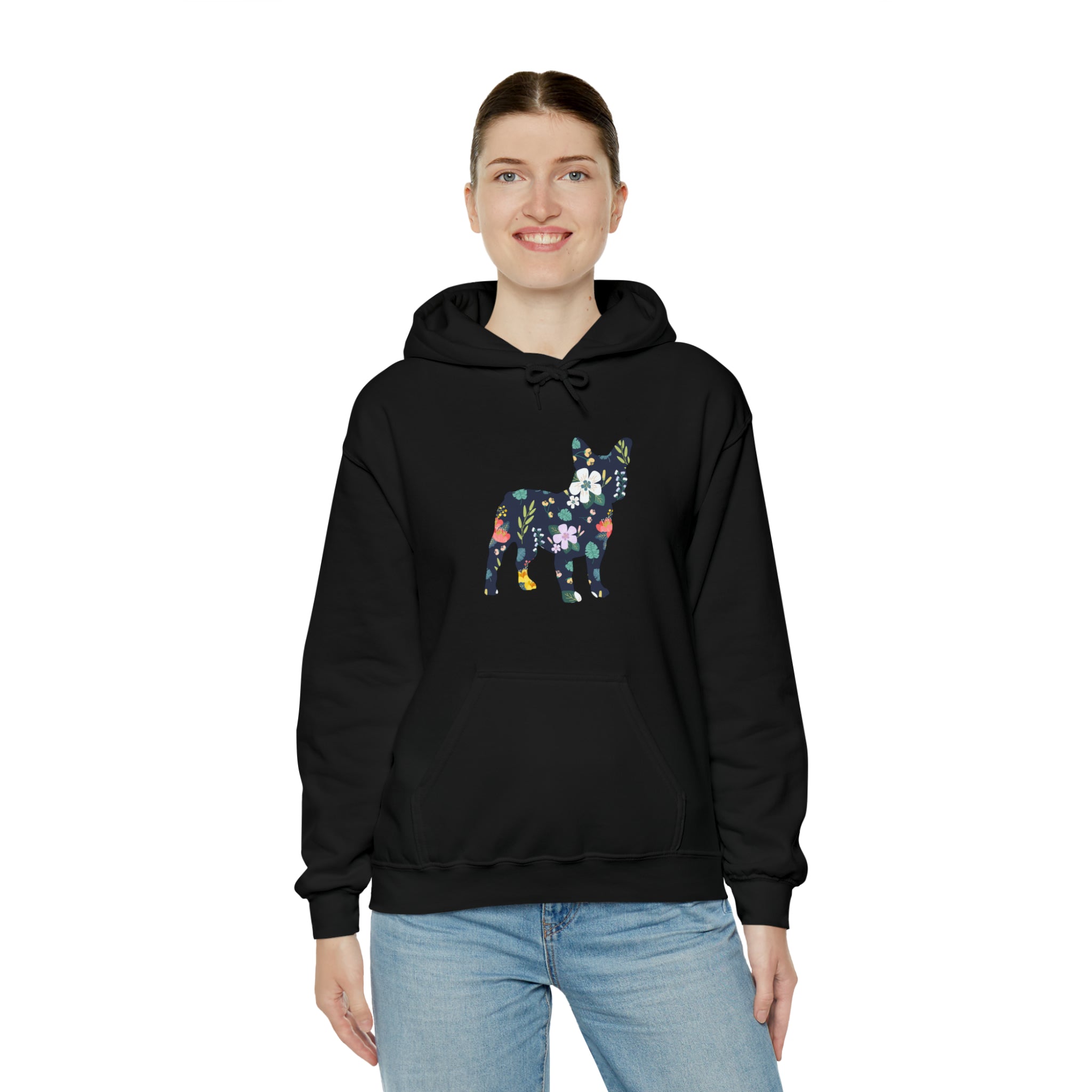 Frenchie Flowers Unisex Hoodie