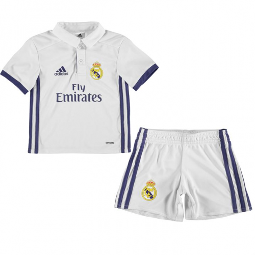 Quick Dry Kids Real Madrid Home 201617 Soccer KitsShirtShorts