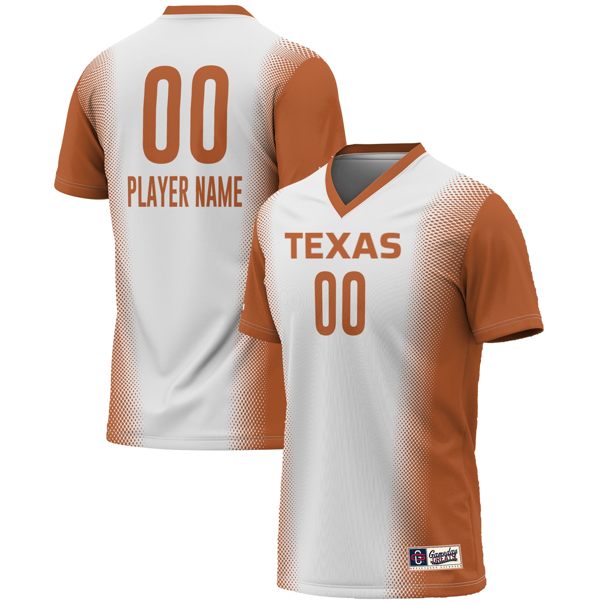 [NJP] Texas Longhorns GameDay Greats NIL Pick-A-Player Lightweight Women's Soccer Jersey - White